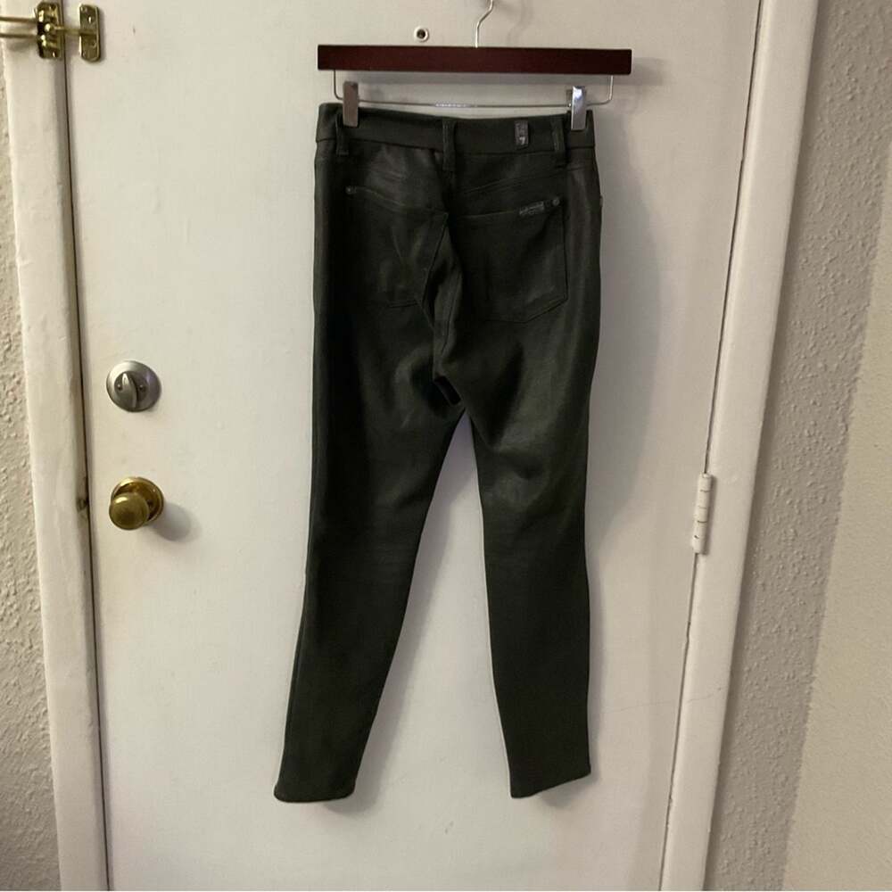 7 For All Mankind Metallic Coated High Rise Skinny Jean 28 Goth Punk Rocker Rave - Picture 4 of 13